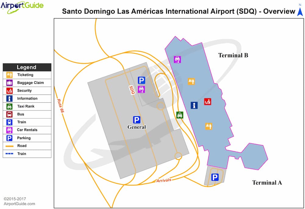 Buying SIM card at Santo Domingo Airport- Airport map